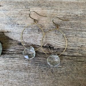 Clear loop crystal earrings